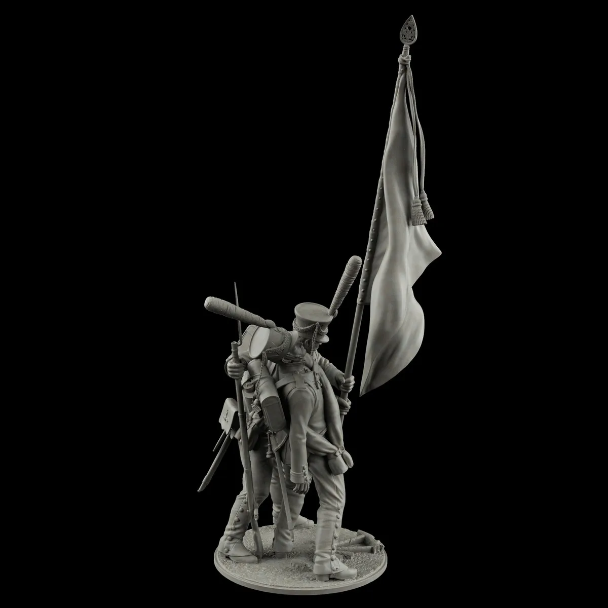 

Комплект неокрашенной модели из смолы 75 мм, военная тема, битва Бородино (2 фигурки), разобранная и неокрашенная GK