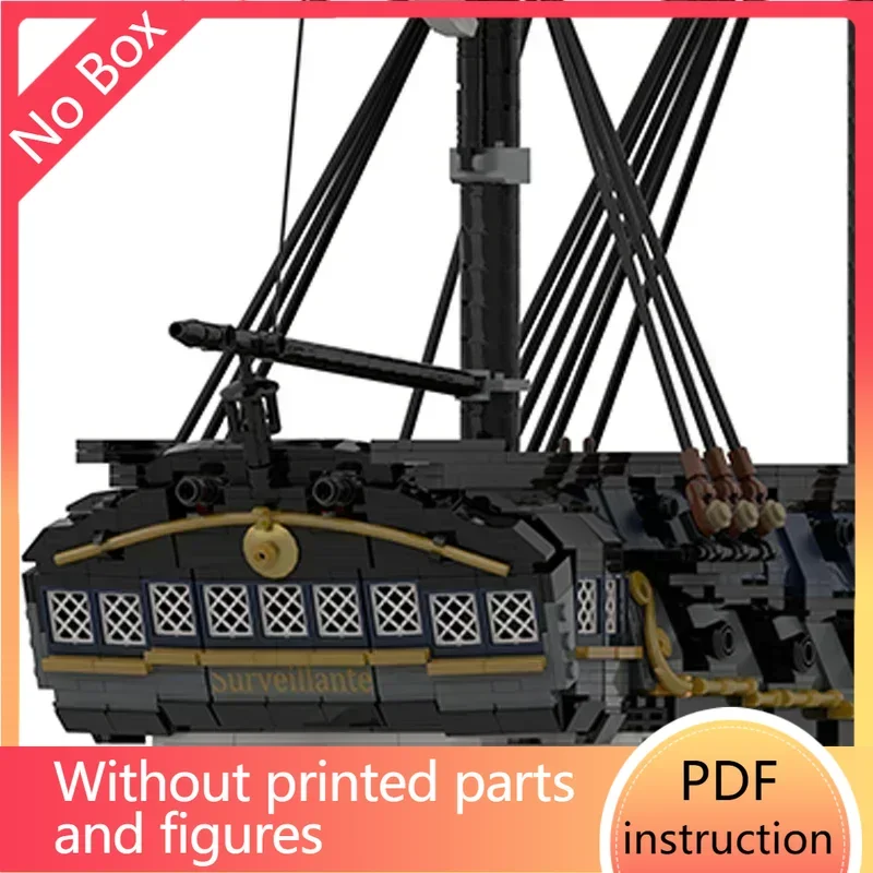 Moc Building Bricks Military Model French Frigate Surveillante Technology Modular Blocks Gifts  Toys DIY Sets AssemblyChristmas