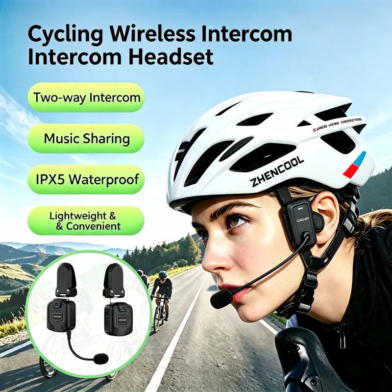 G6 CYCLIST  Outdoor Cycling Mountain Bike Wireless Bluetooth Music Sharing Earphones Delivery&Motorcycle Helmet Intercom Headset