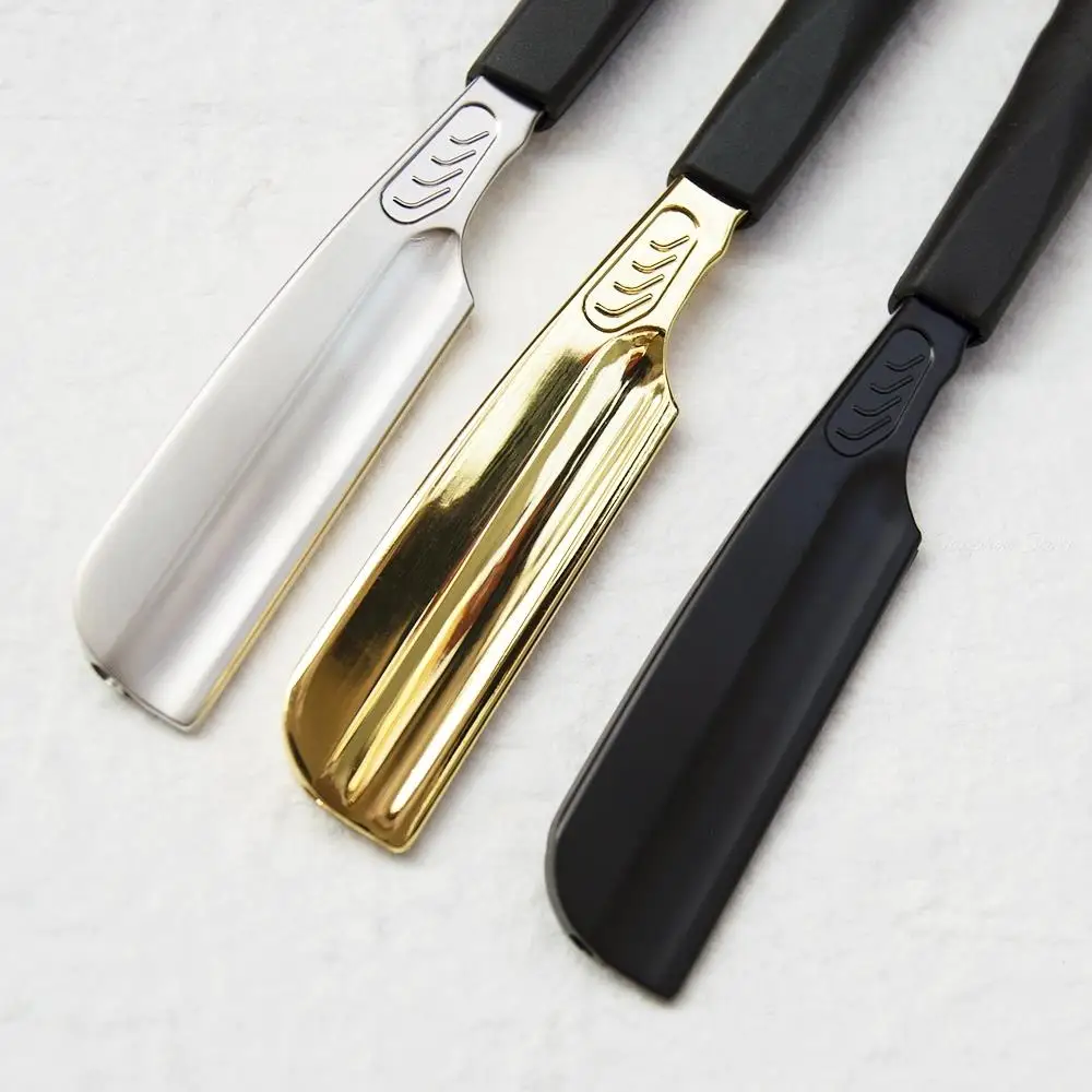 6 "silber Schwarz Silica Gel Rasiermesser Für Männer Frauen Barber Rasieren Messer Frühling Design Bart Gesicht Achsel Körper mit Klingen – Detail 7