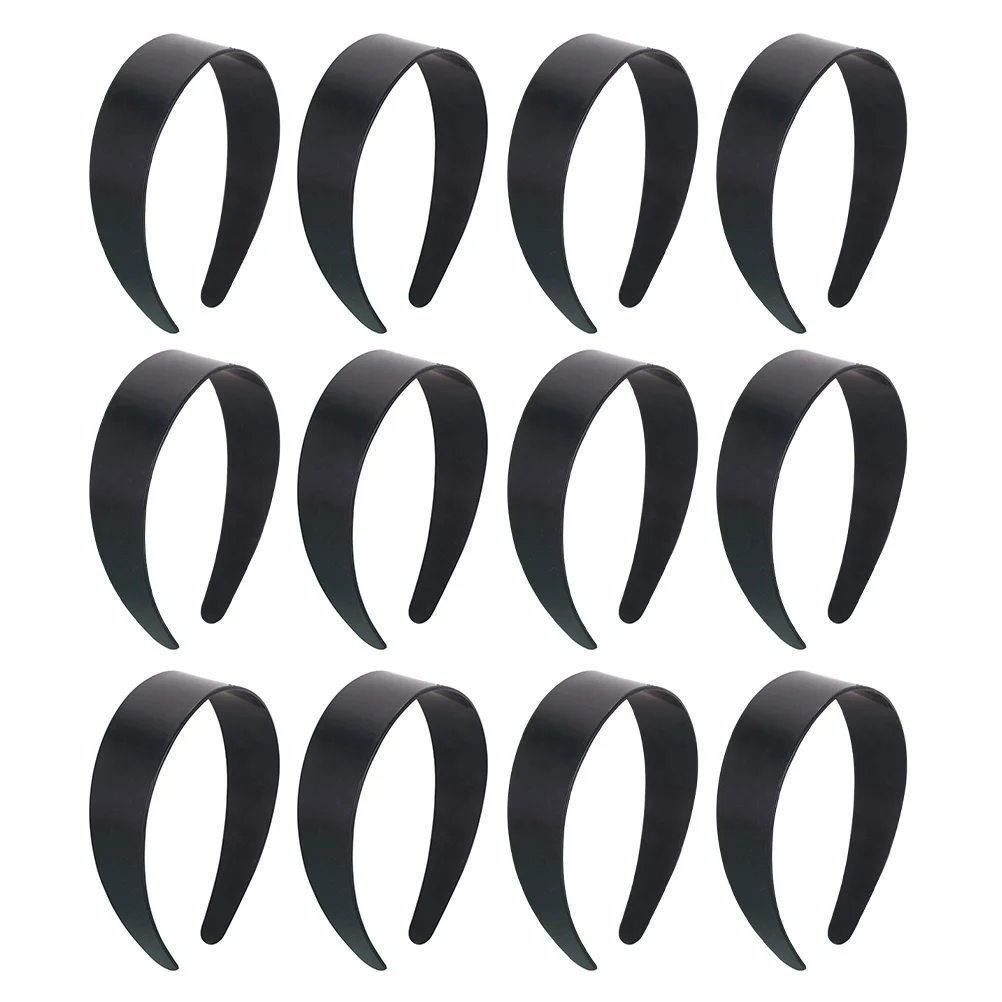 12 stuks retro plastic brede harde hoofdbanden effen ambachtelijke haarbanden voor vrouwen dagelijks gebruik haaraccessoires plastic hoofdbanden