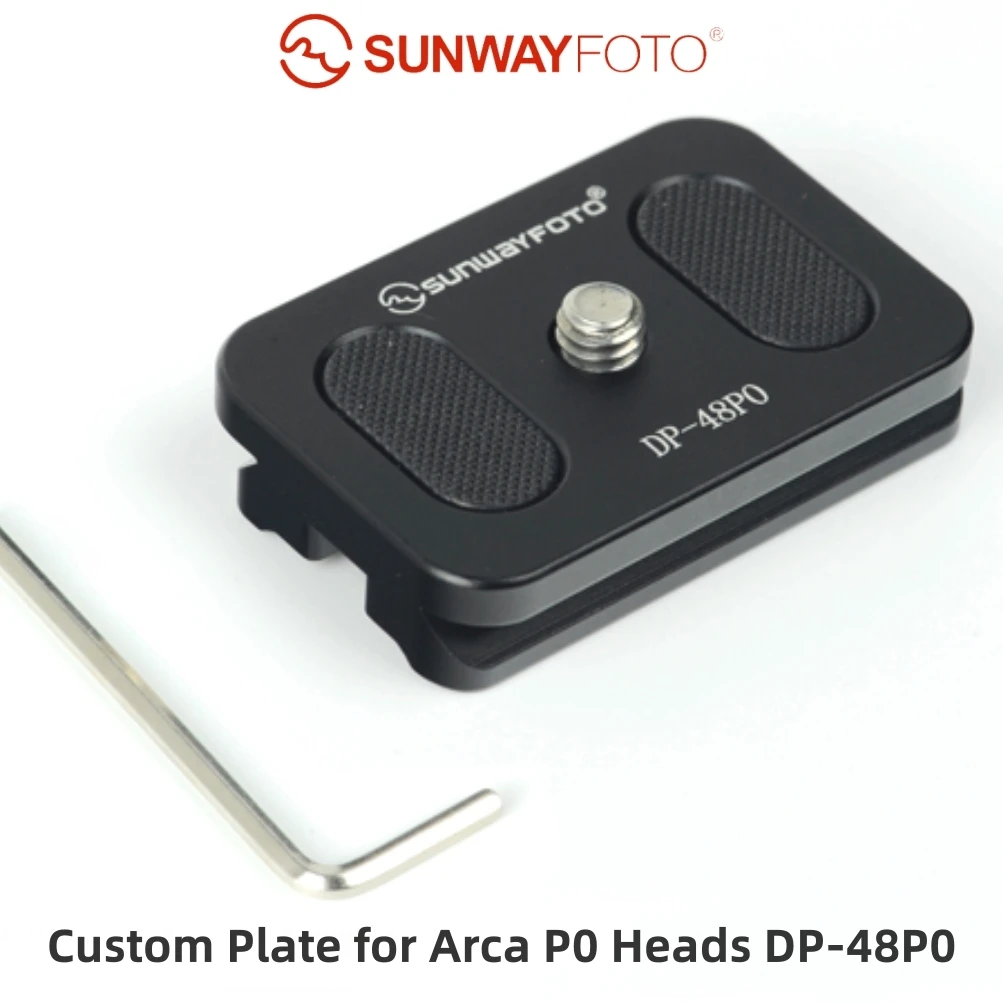 

SUNWAYFOTO Tripod Head Quick Release Plate Custom Plate DP-48P0 for Arca P0 Heads for DSLR Camera QR Plate