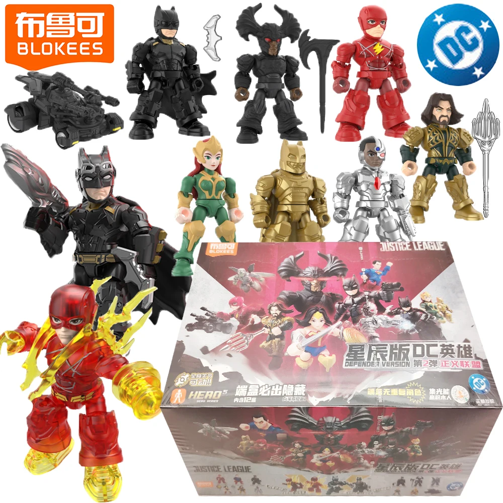 Blokees Officiel Authentique DC Hero Justice League Blind Box – Collection de figurines de personnages de haute qualité inspirée des films et bandes dessinées américaines célèbres
