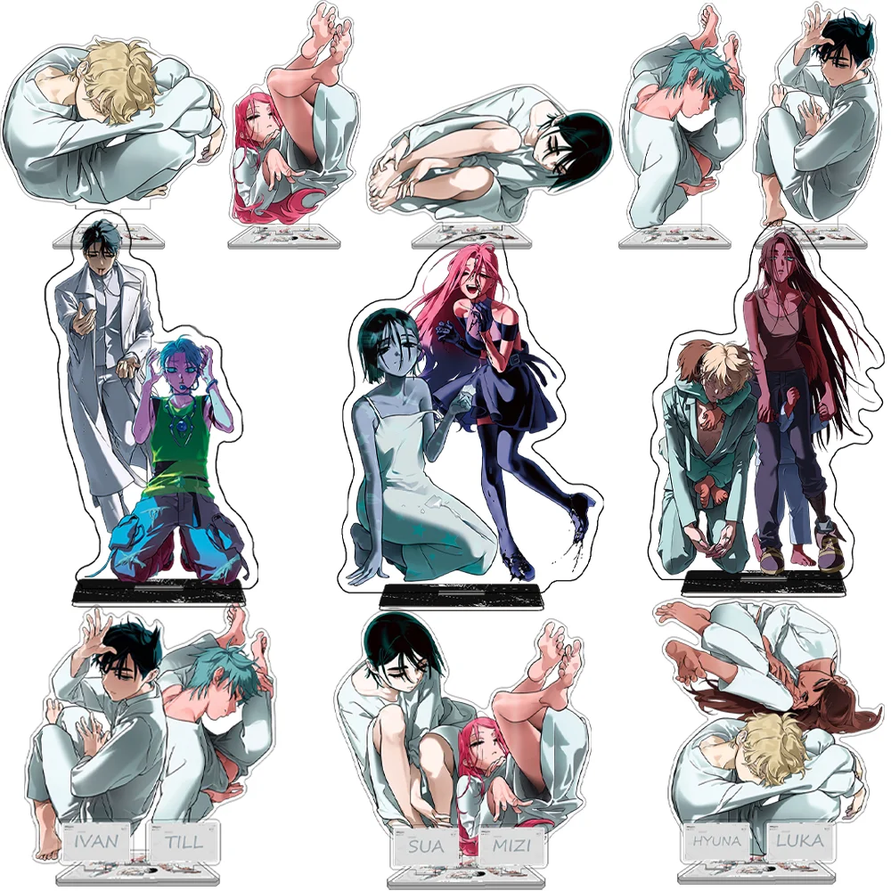 Alien Stage Mizi Sua Till Hyuna Ivan Luka 15CM Cute Anime Acrylic Stand Keychain Character Model Desk Decor Peripheral Gifts
