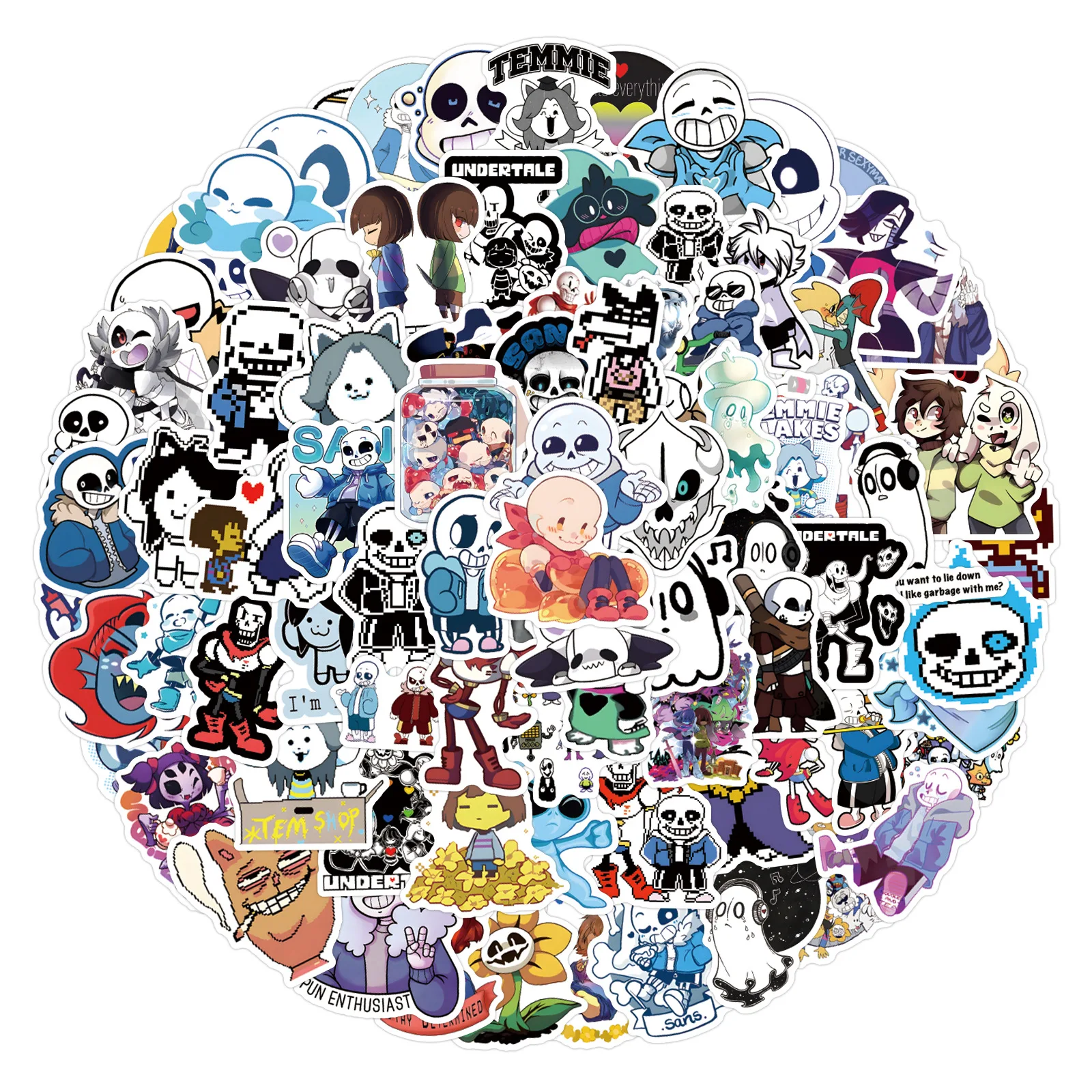 10/30/55/110PCS Gioco Undertale Adesivo Cartoon Carino Graffiti Decorazione Laptop Skateboard Tazza di Acqua Decalcomania Impermeabile Giocattolo Per Bambini