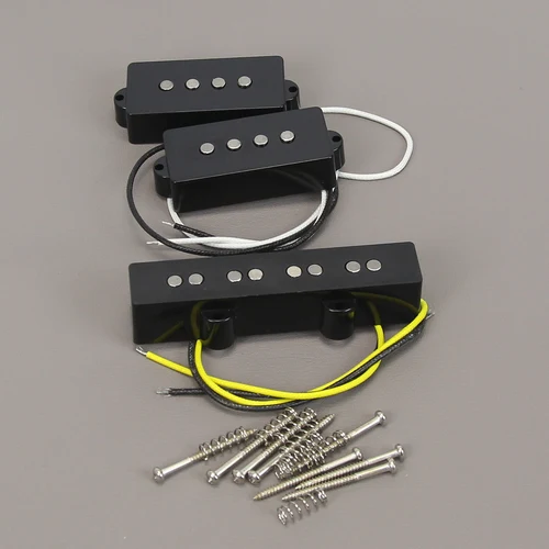 Imagen 2 del producto FLEOR 2PCS Alnico 5 PJ Jazz Bridge y PB Bass Pickup Set para bajo de 4 cuerdas