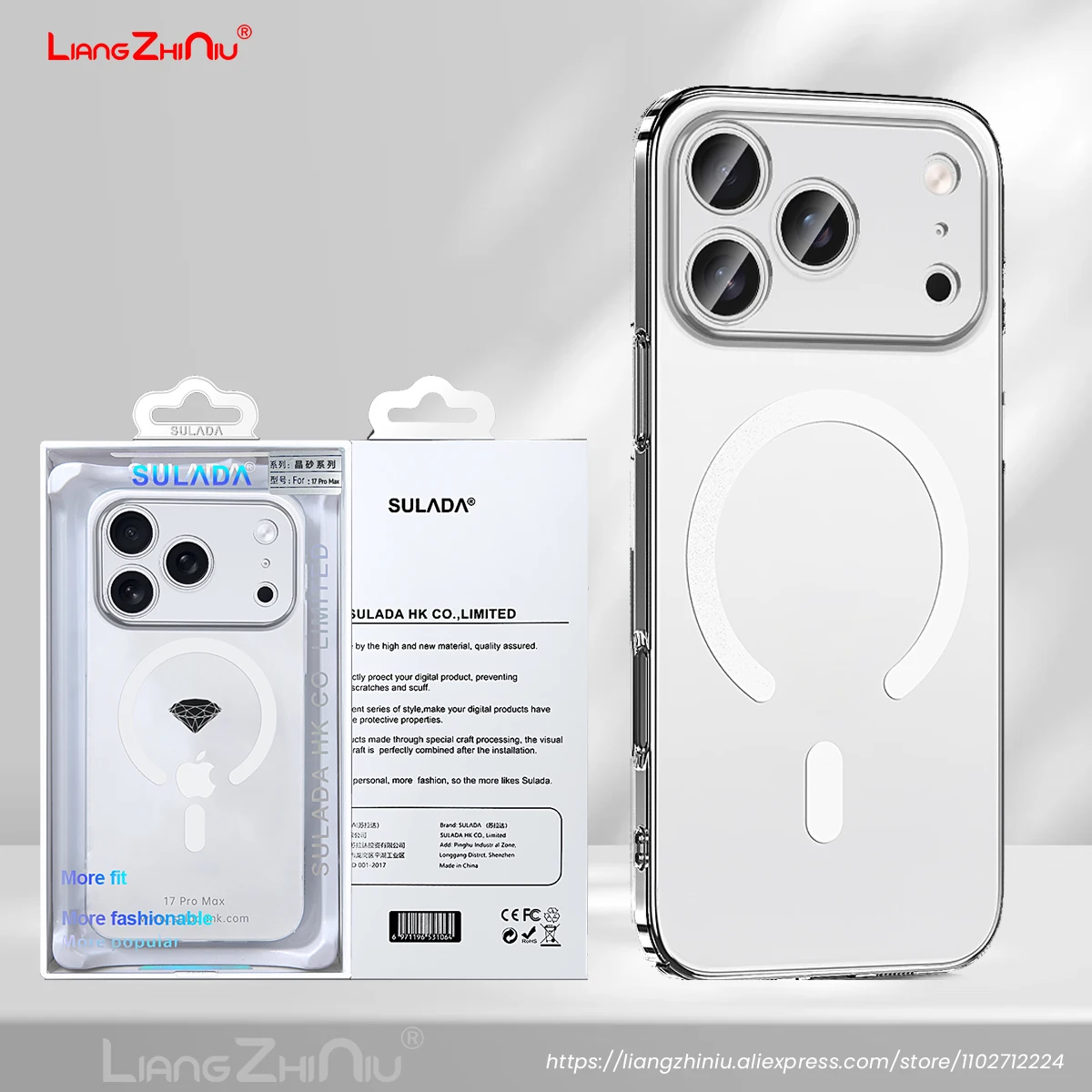 

Прозрачный магнитный чехол для IPhone 17 Pro Max/iPhone Air/17 Pro/17 с защитой от пожелтения, беспроводное зарядное устройство Magsafe, тонкий чехол