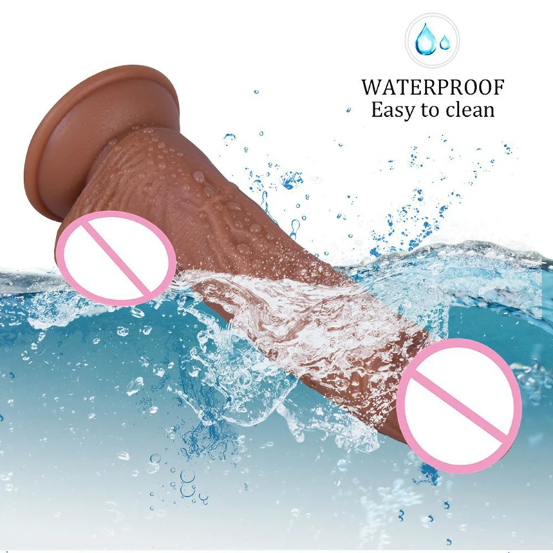 Soft Dildo Realistic Penis Adult Sexy Toys for Woman Men Vagina Anal Massage stimulator Silicone Layer Dildo with Suction Cup