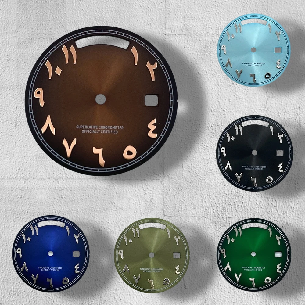 

31mm S Logo Day And Date Arab Dial Fit 8285 Movement Sunray High-Quality Dial Watch Modification Accessories New Styles