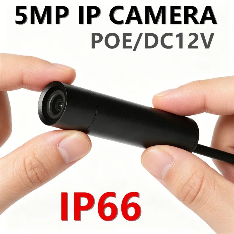 

IP66 5MP Remote Motion Detection POE IPC Mini Bullet Camera Covert CCTV Video Surveillance Vandal-Proof Peephole Audio P2P APP