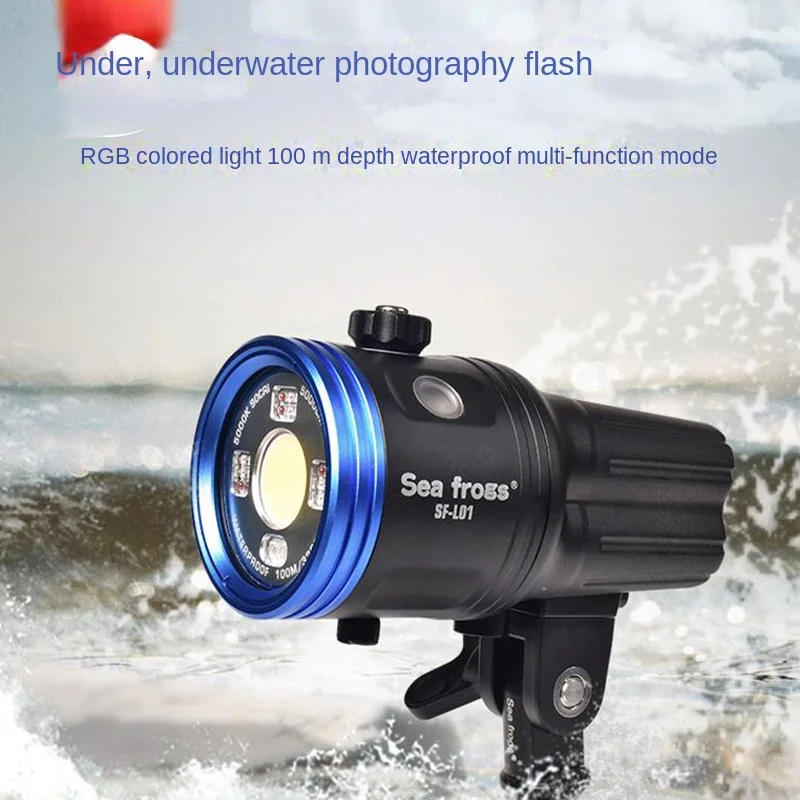 Diving Flashlight Flashlight Strong Light Fill Light Deep Sea Underwater 18650 Lighting Lamp Flash Lamp