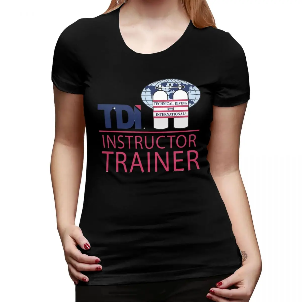 เสื้อยืด Scuba Diving International (SDI) สำหรับผู้หญิง O-Neck Streetwear เสื้อยืดแขนสั้นผู้หญิงเสื้อผ้าฤดูร้อนเสื้อ