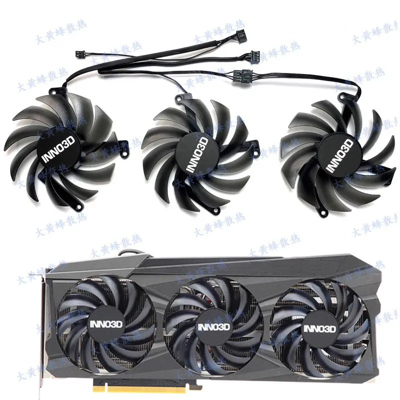 

Новинка для INNO3D RTX3080ti RTX3090 24GB игровая X3 видеокарта охлаждающий вентилятор