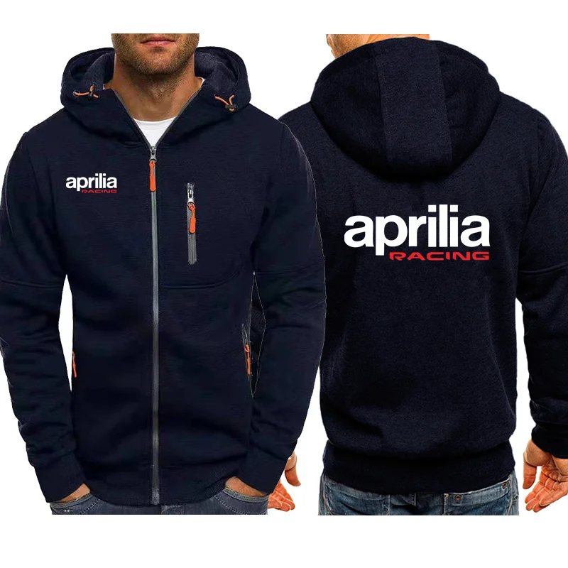 Chaquetas con estampado de Carreras de Aprilia para hombre, sudaderas con capucha, chaqueta con cremallera, ropa de moda, sudadera informal,