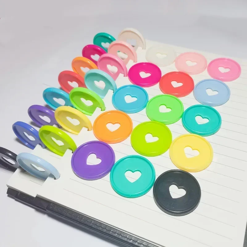 100PCS35MM disc binding notebook Notepad disc binding ring heart-shaped mushroom hole disc binding supplies