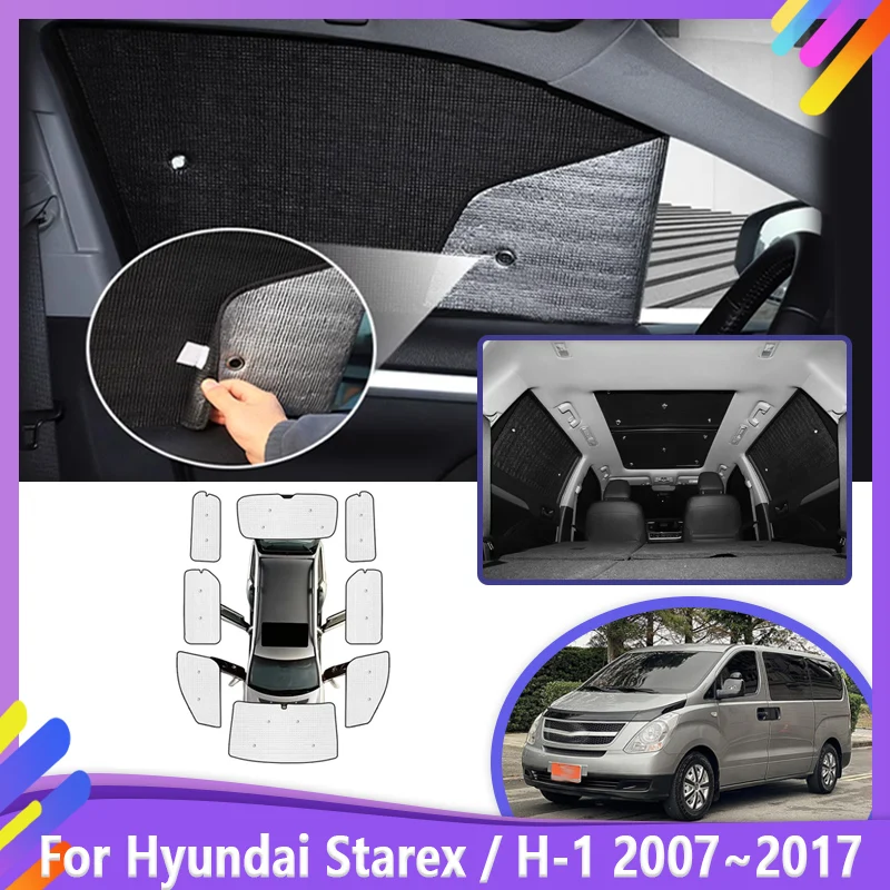 

Car Window Sun Shade For Hyundai H 1 Starex iMax Cargo iLoad 2007~2017 TQ Silver Foil Sun Sunscreen Window Car Visor Accessories