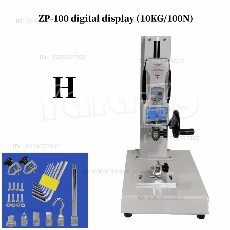 HLD Tensile Pressure Testing Machine Test Bench Digital Display Push-pull Gauge ZP-5-10-1000 Bracket Spiral Force Gauge Machine