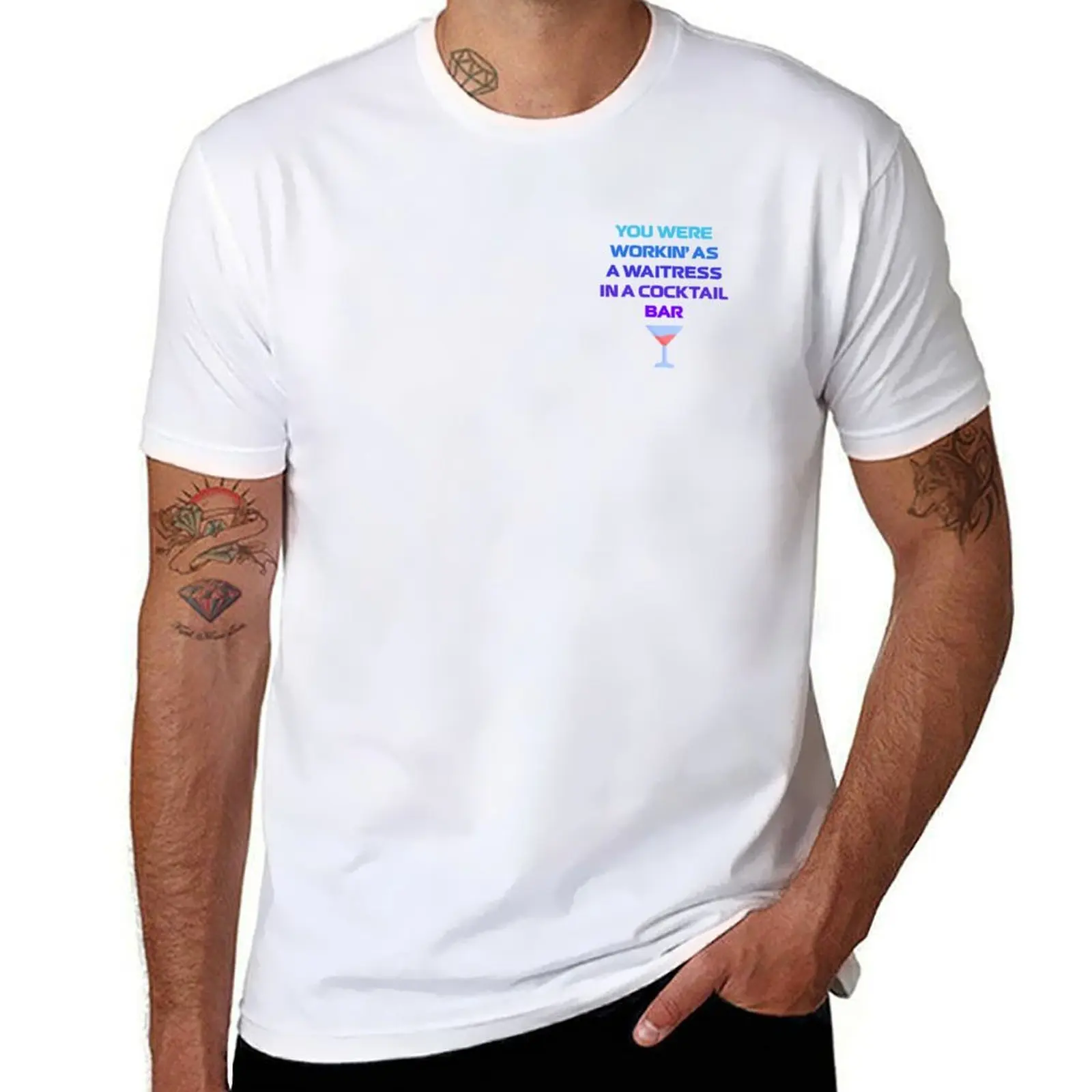 

Cocktail Bar T-Shirt Fashion Pattern Printed Tee Shirt