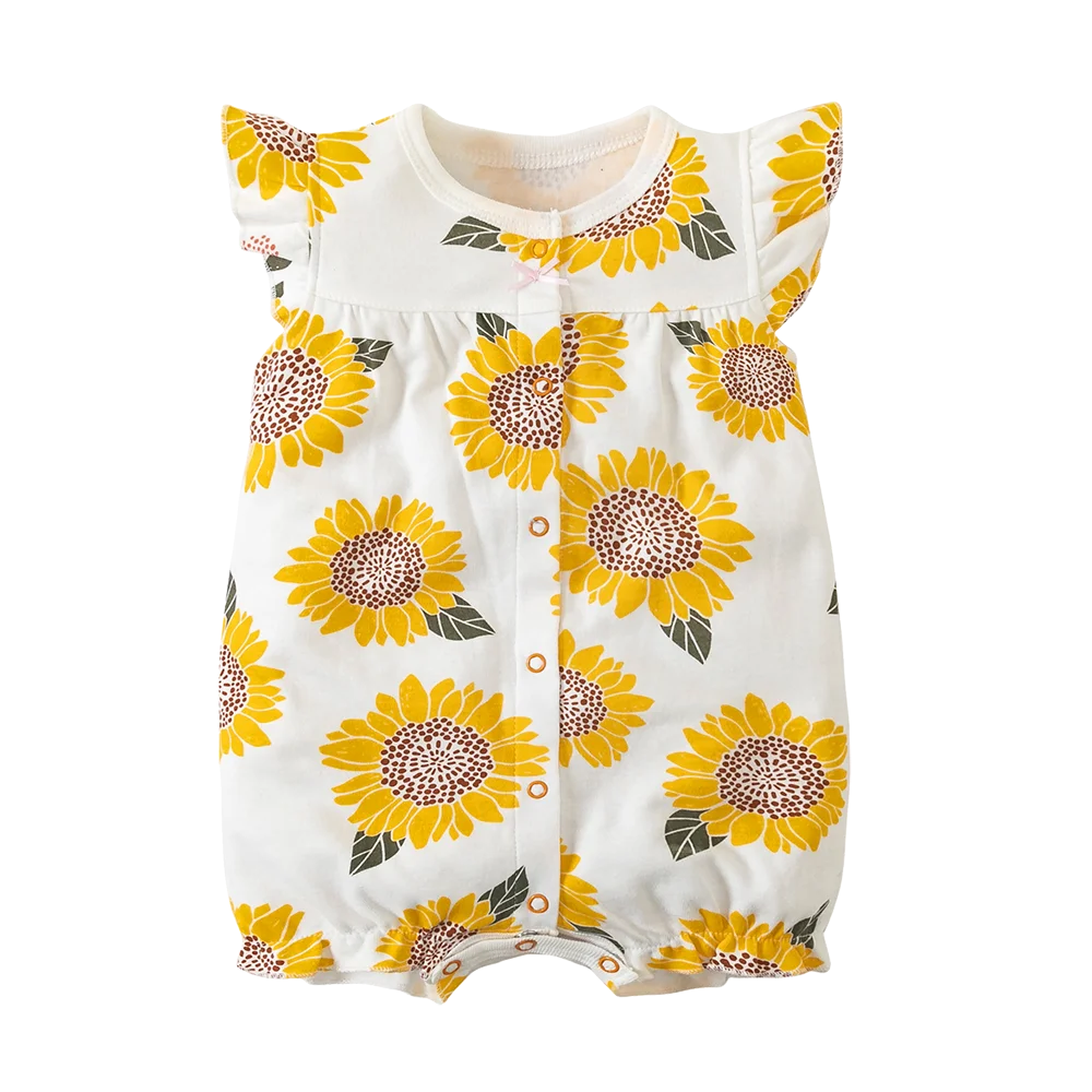 2024 Summer Baby Rompers Baby Girls Clothing 100% Cotton Newborn Baby Boy Clothes Infant Jumpsuits Short Sleeve Bodysuits