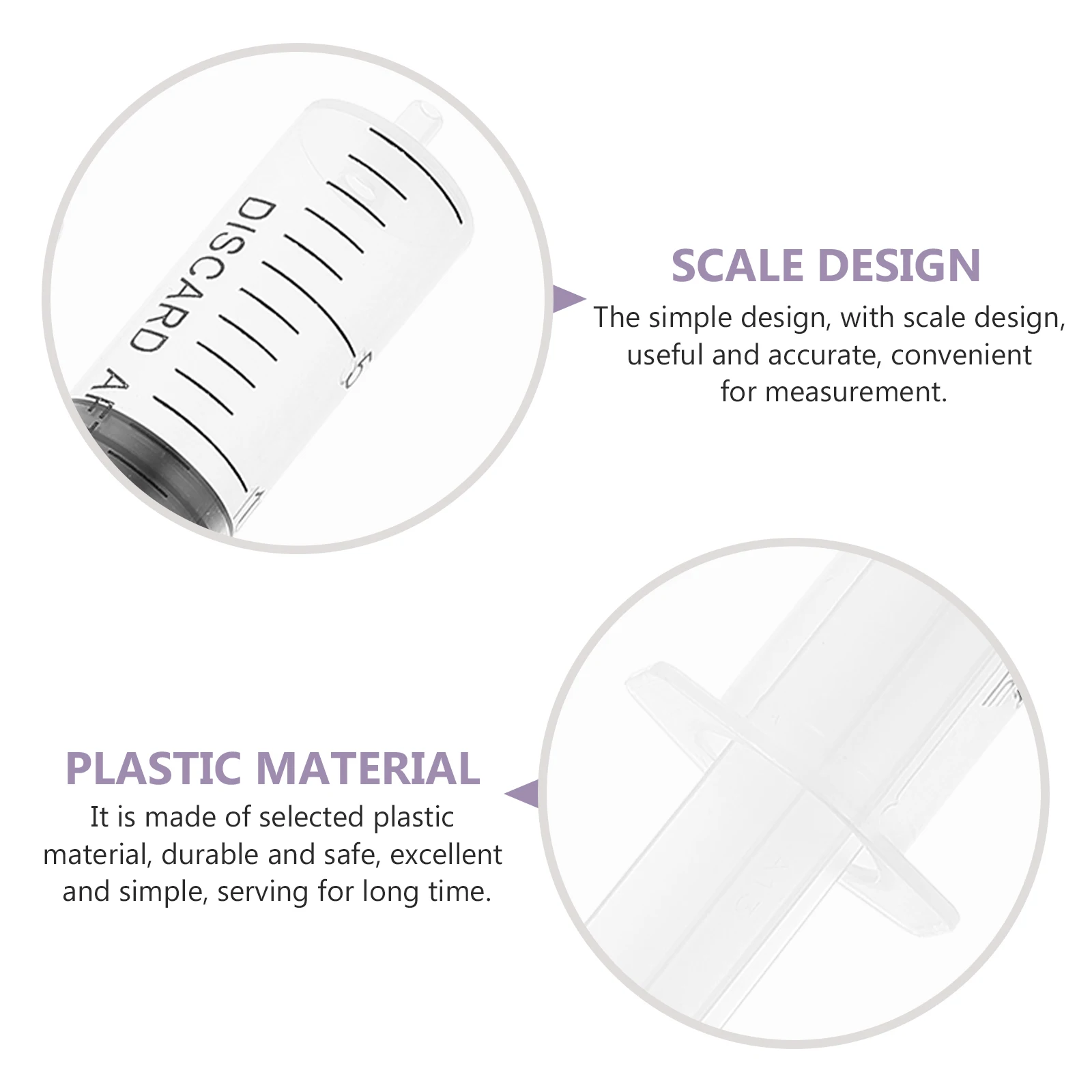 

30 Pcs Injection Tube Tool Plastic Dispensing Measuring for Dispenser Syringe Injector Pill