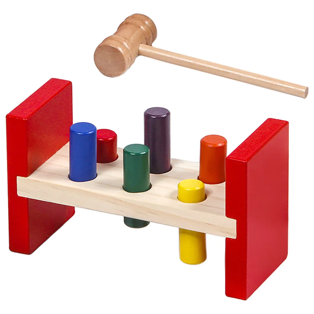 1 ensemble 1 ensemble de marteau éducatif pour enfants, jeu de Percussion en bois pour bébés, couleur, apprentissage cognitif, frappe