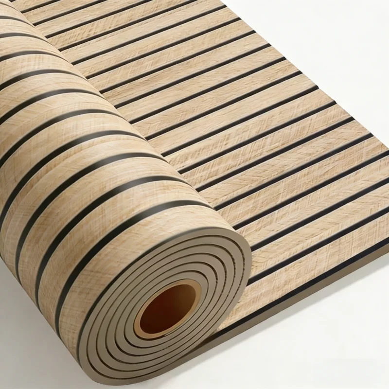 Self-Adhesive Wood Grain Wall Sticker Peel and Stick Noise Reduction Grid Wallpaper Waterproof Wall Panel Living Room Bedroom