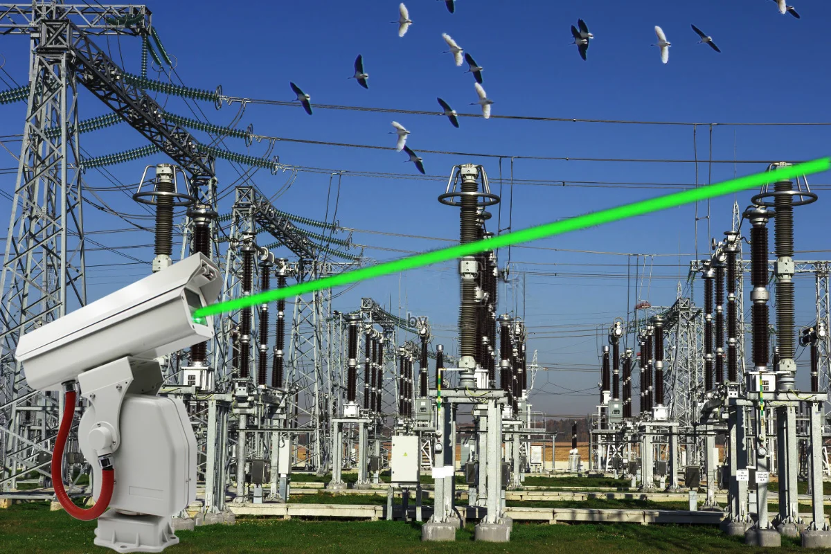 2025 AI Smart Bird Repellent 1W Strong Green Laser Suitable For Airport Substation Farmland Garden Warehouse To Keep Birds Away