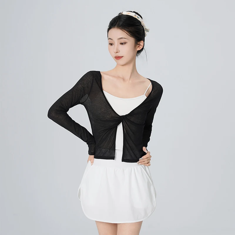 ivoogle-colete-de-danca-respiravel-feminino-roupa-de-bale-fitness-yoga-jaqueta-de-manga-comprida-cardiga-macio-conjunto-de-ioga-top-adolescente