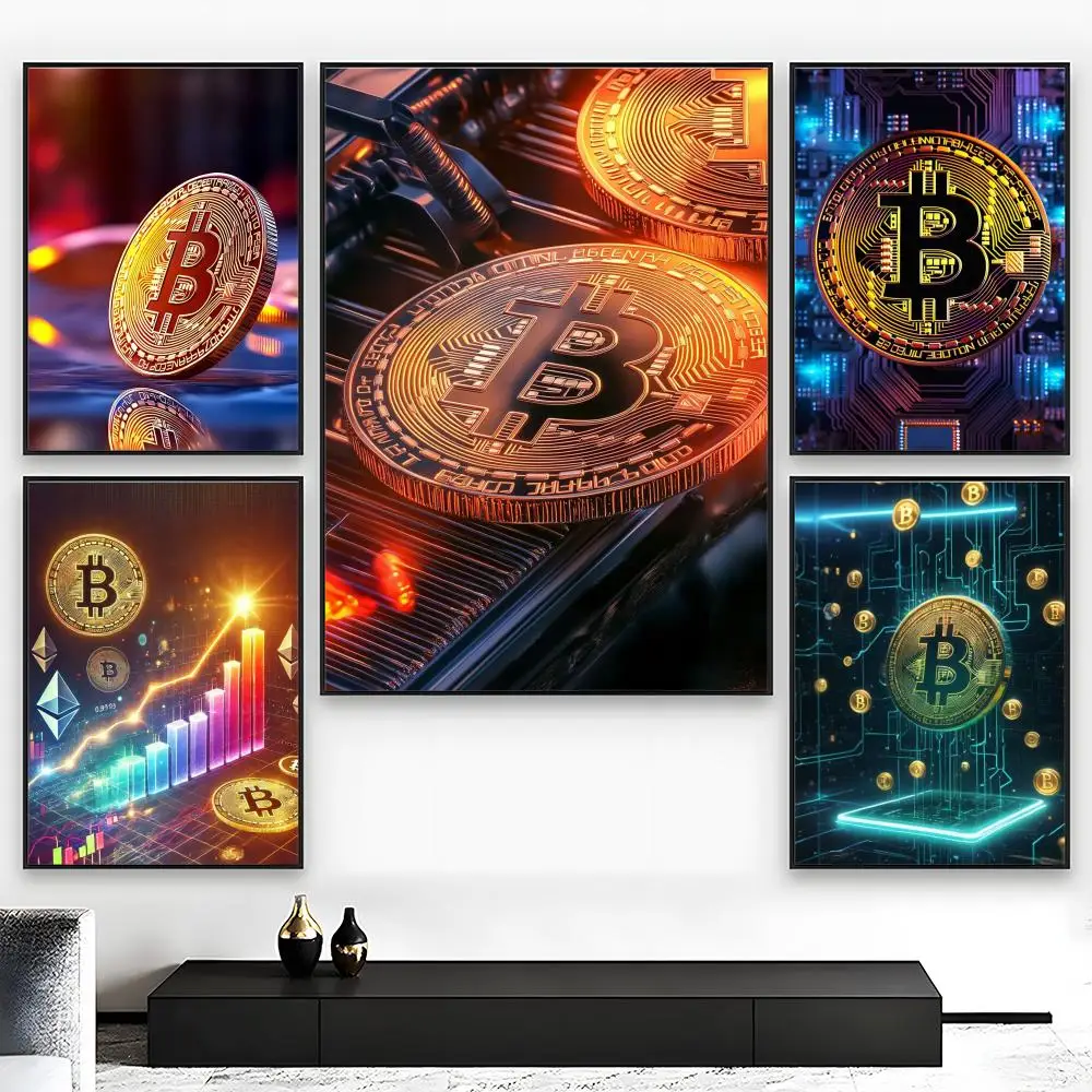Luxury B-BitcoinS Poster High-Grade Poster For Home Room Bar Cafe Decoration Art & Present