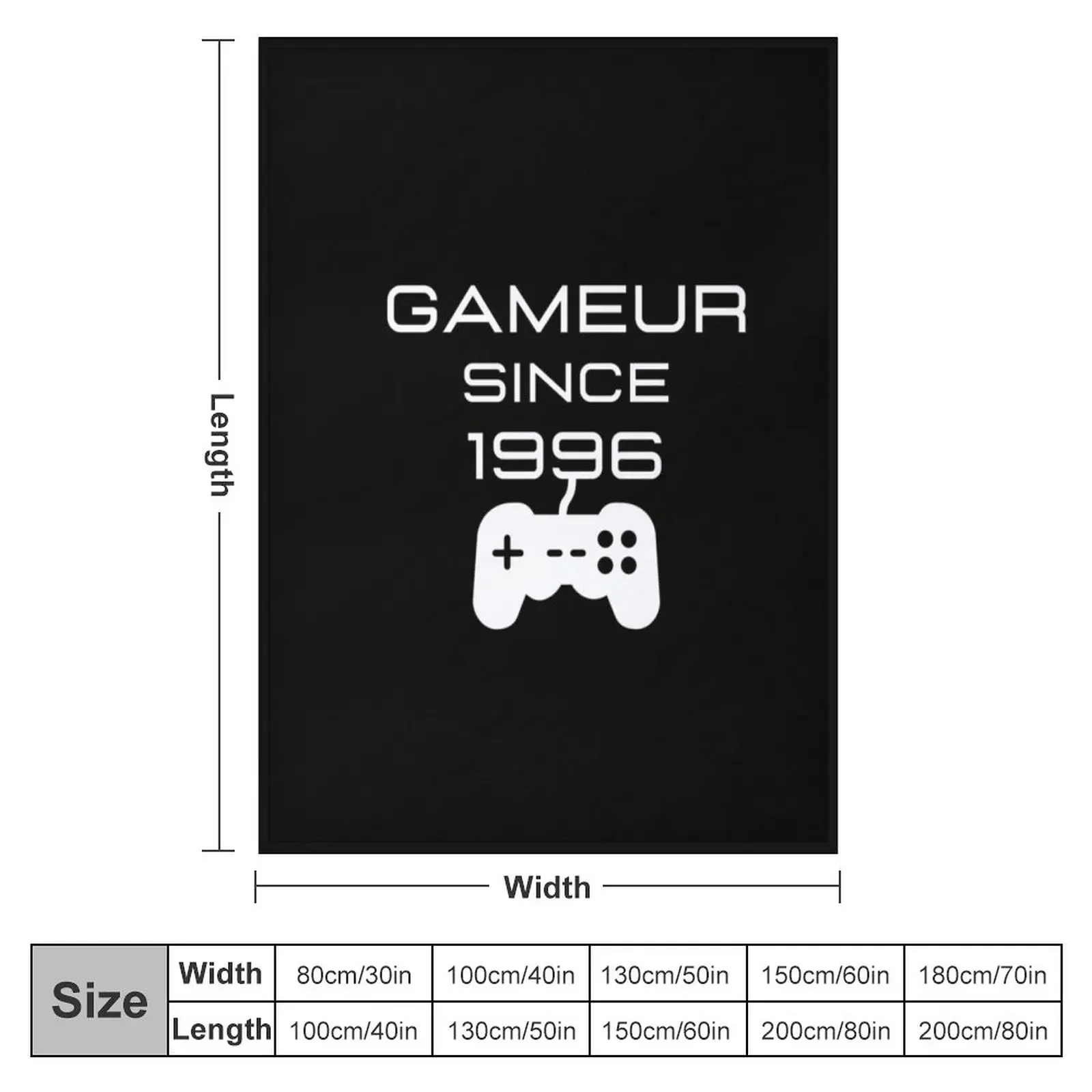 Gamer since 1996! Original geek gift idea Throw Blanket Hairy Luxury Brand Thermal Winter beds Blankets