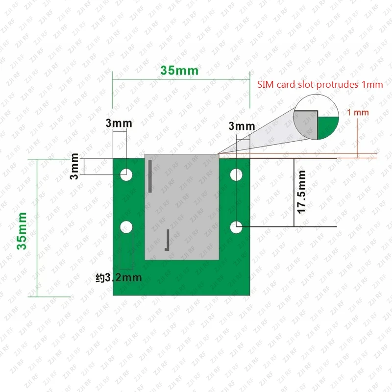 Standard SIM Card Slot Socket Extension Cable 30cm Full Size To Full Size with PCB Fixed Board