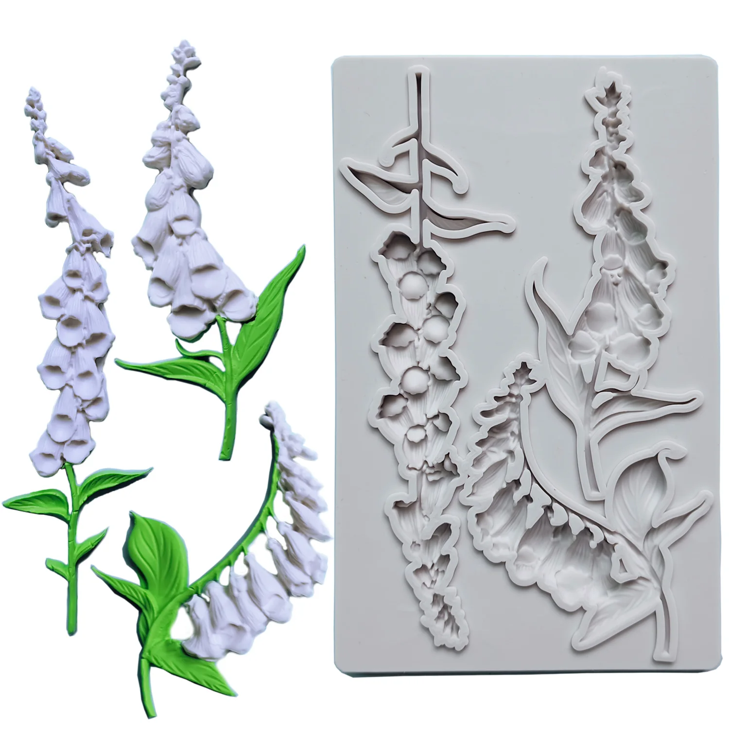 Lily of the valley Silicone Mould Fondant Cake Decorating Silicone Mold Clay,Sugarcraft Cupcake Top Chocolate Baking Tool