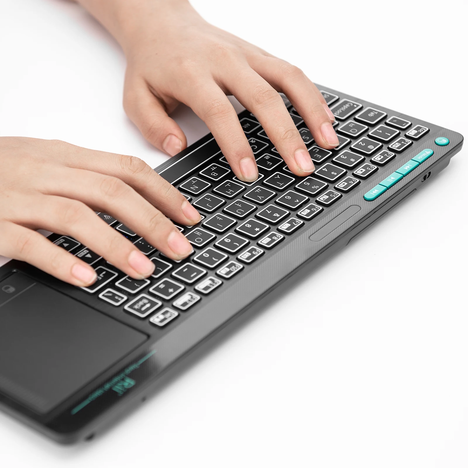 Rii K18S Mini Bluetooth Wireless 2-LED Color Backlit Multimedia Keyboard Mouse Rechargable Keyboard For Android TV Box /PC