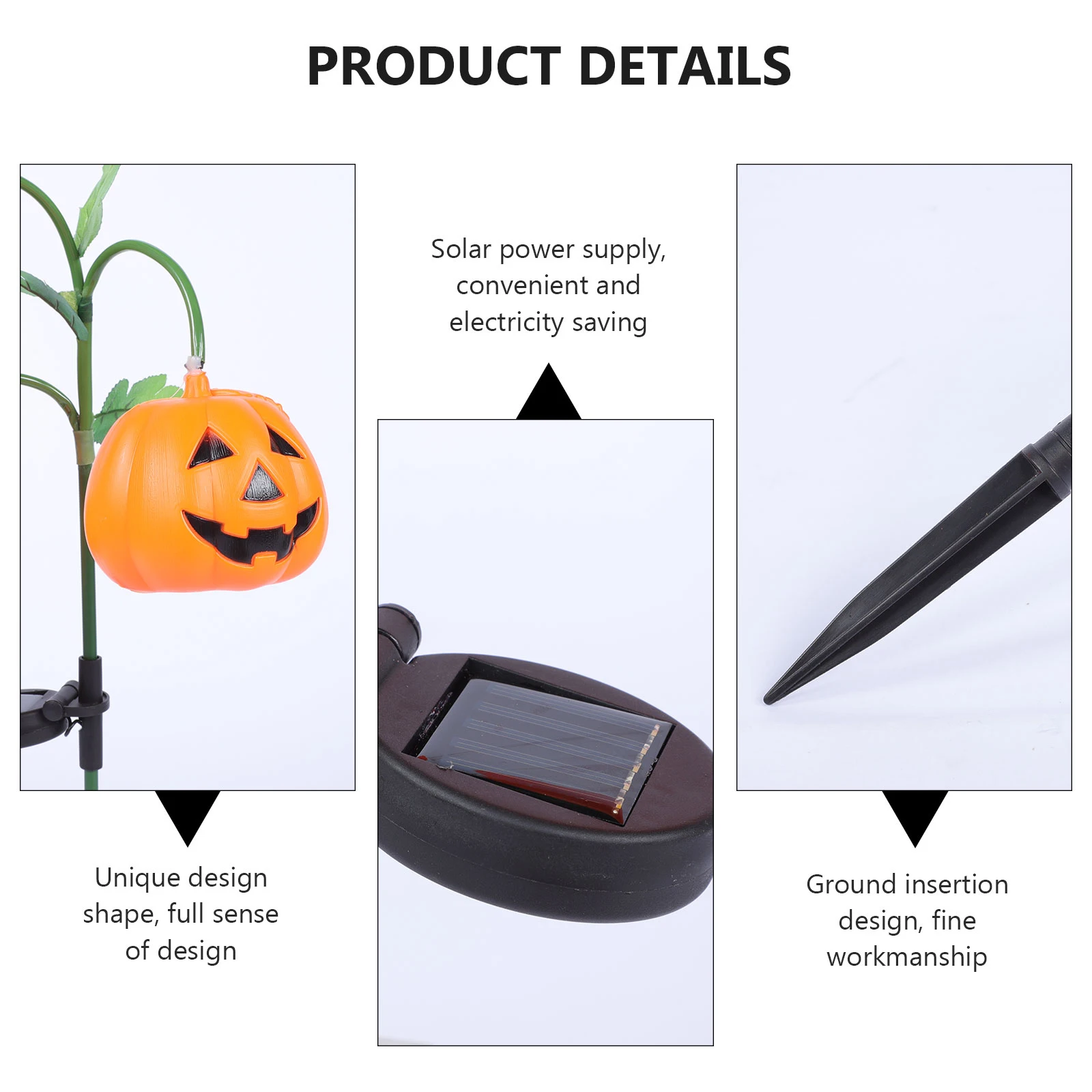 1pc Halloween Pumpkin Solar Light Led Outdoor Garden Landscape Lighting For Lawn Decor Energy Saving Waterproof Snowproof Lamp