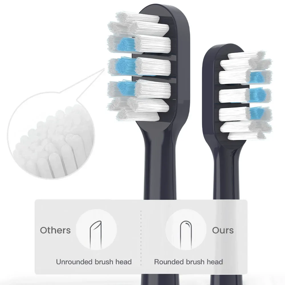 4PCS For Xiaomi Mijia T700 Sonic Electric Toothbrush Heads 3D Oral Whitening High-density Replacement Tooth Brush Head