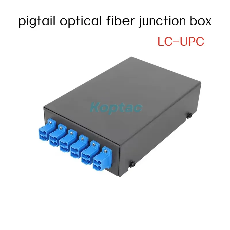 6-Port-Verteilerrahmen für optische Fasern, Desktop-Pigtail-Anschlussdose für optische Fasern mit SC LC FC ST Pigtail FTTH