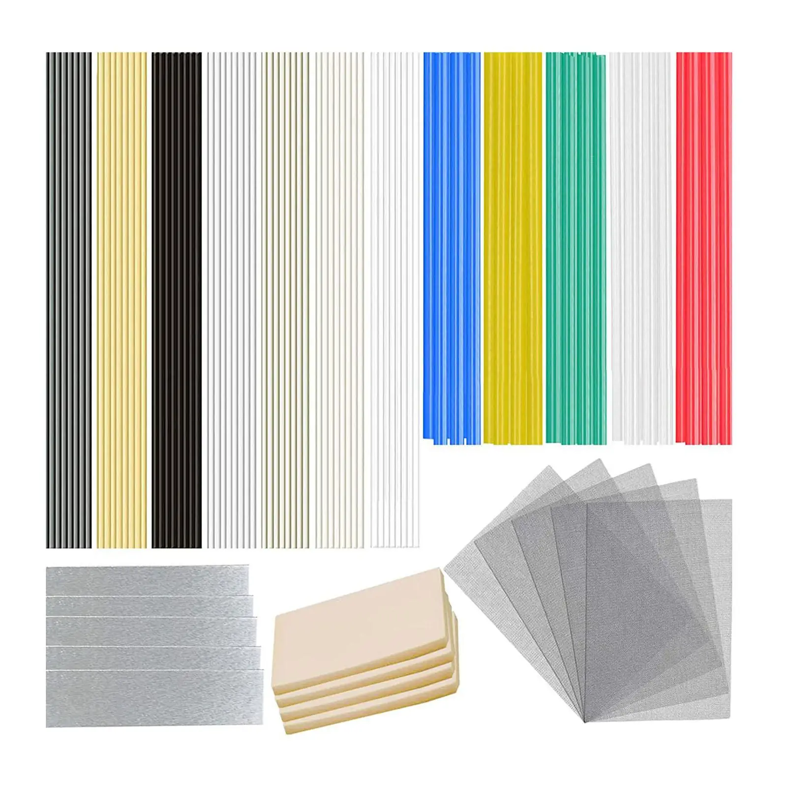 106x Welding Rods Welder Rods Welding Supply Aluminum Foil Tape Sponges for Automotive Canoe Home Kayak Repairs Daily Use