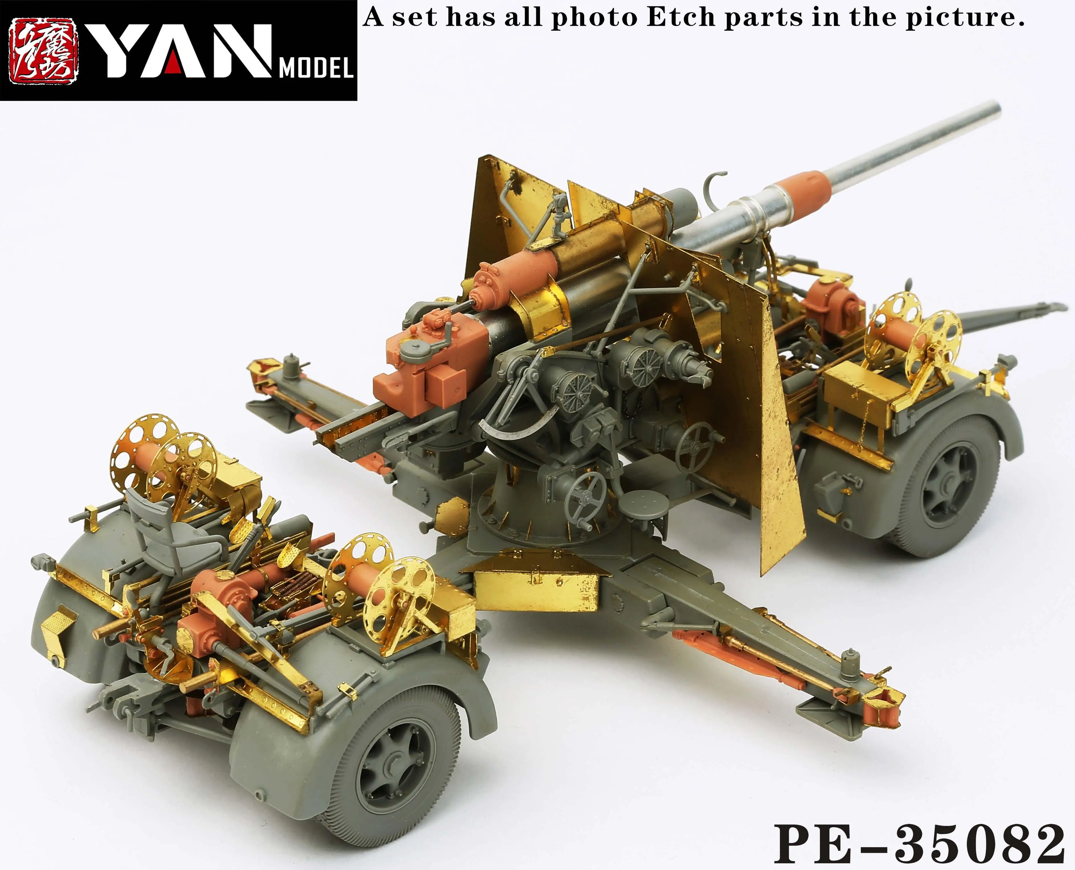 

Yan Model PE-35082 1/35 Super 88mm Cannon”88mm FLAK 36/37 for Border Model BT013