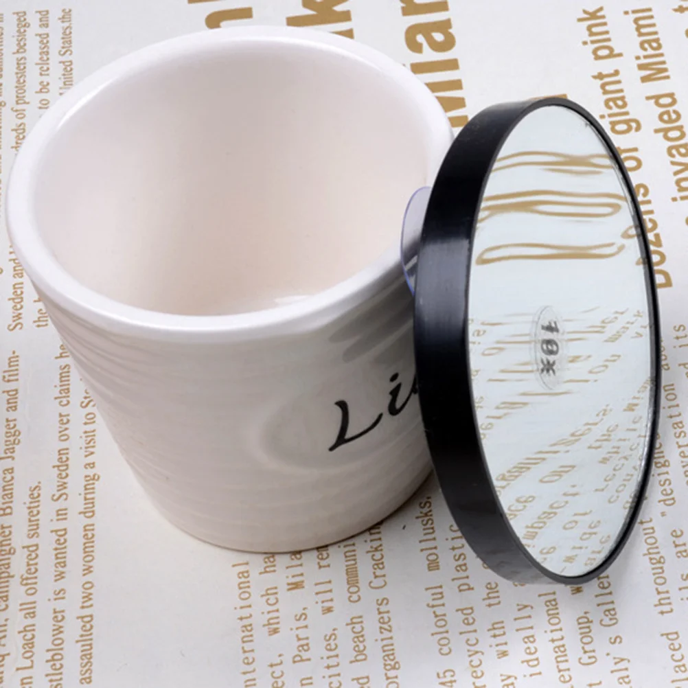 10x Magnifying Round Vanity Mirror Double Suction Cup Makeup Mirror for Bathroom and Dressing Counter