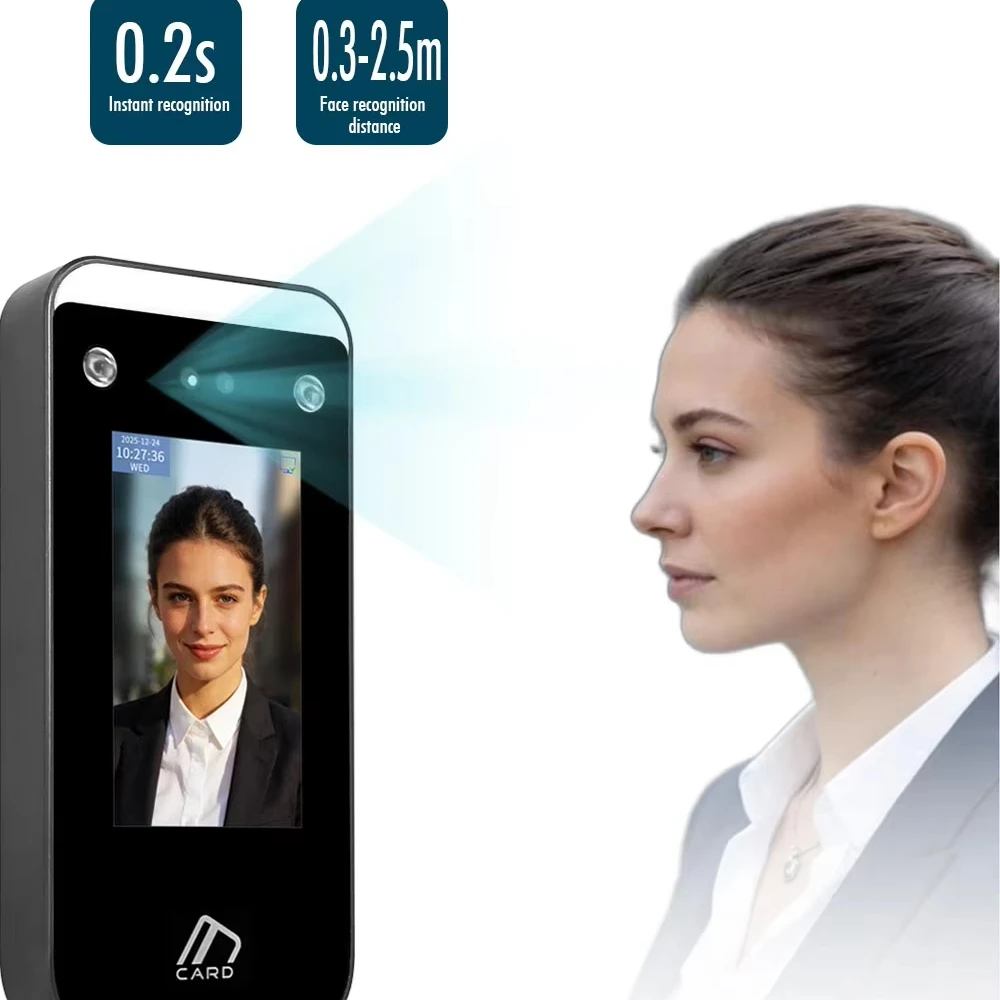 TM-Ai36 4.3 Touch Screen AI Dynamic Face Recognition Terminal 0.2s Fast Speed Attendance Access Control System