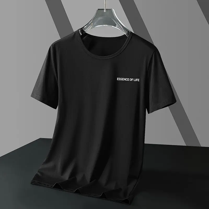 Fashion Casual Summer TEES for Men White Short Sleeve Tops with Moisture Wicking Cooling Men's Clothing T-shirt Men Tshirts Man