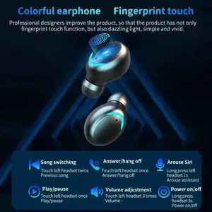 Tai nghe Bluetooth F9-5 với micrô, tai nghe không dây, âm thanh nổi HIFI, tai nghe thể thao, tai nghe, máy trợ thính, handfree 8 bán hàng chính hy fones