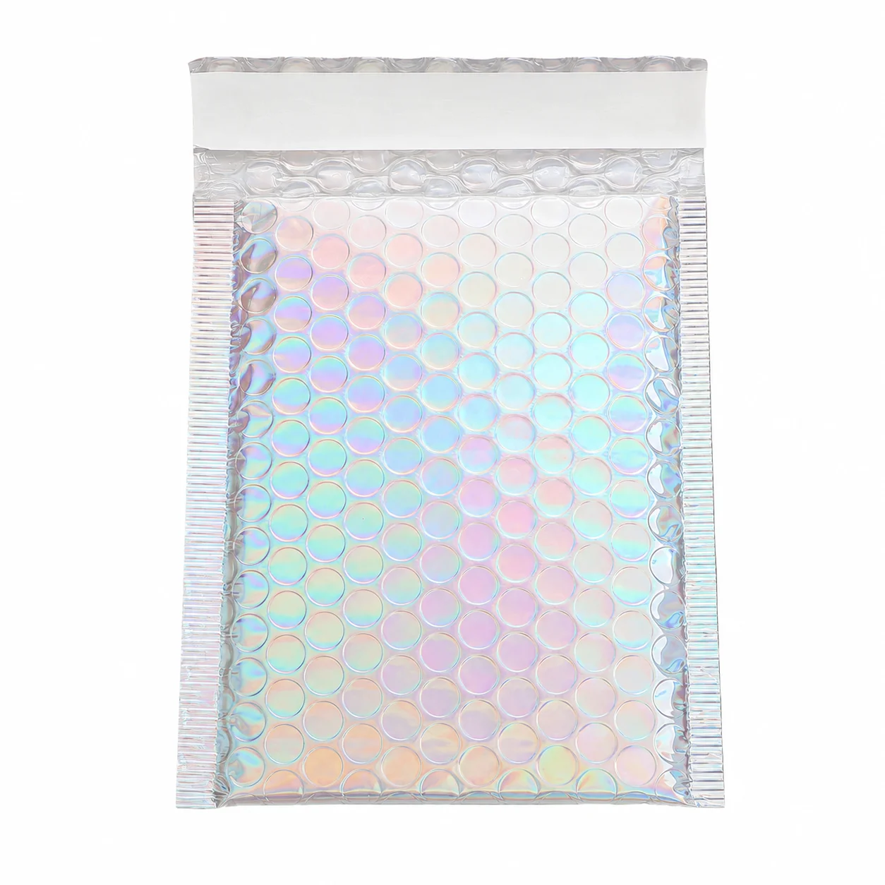 10 Stück PE Holographische Laser-Luftpolstertaschen für Kleinunternehmen-Versand Wasserdichte Selbstklebende Taschen Schmuck Geschenkverpackungstaschen – Detail 1