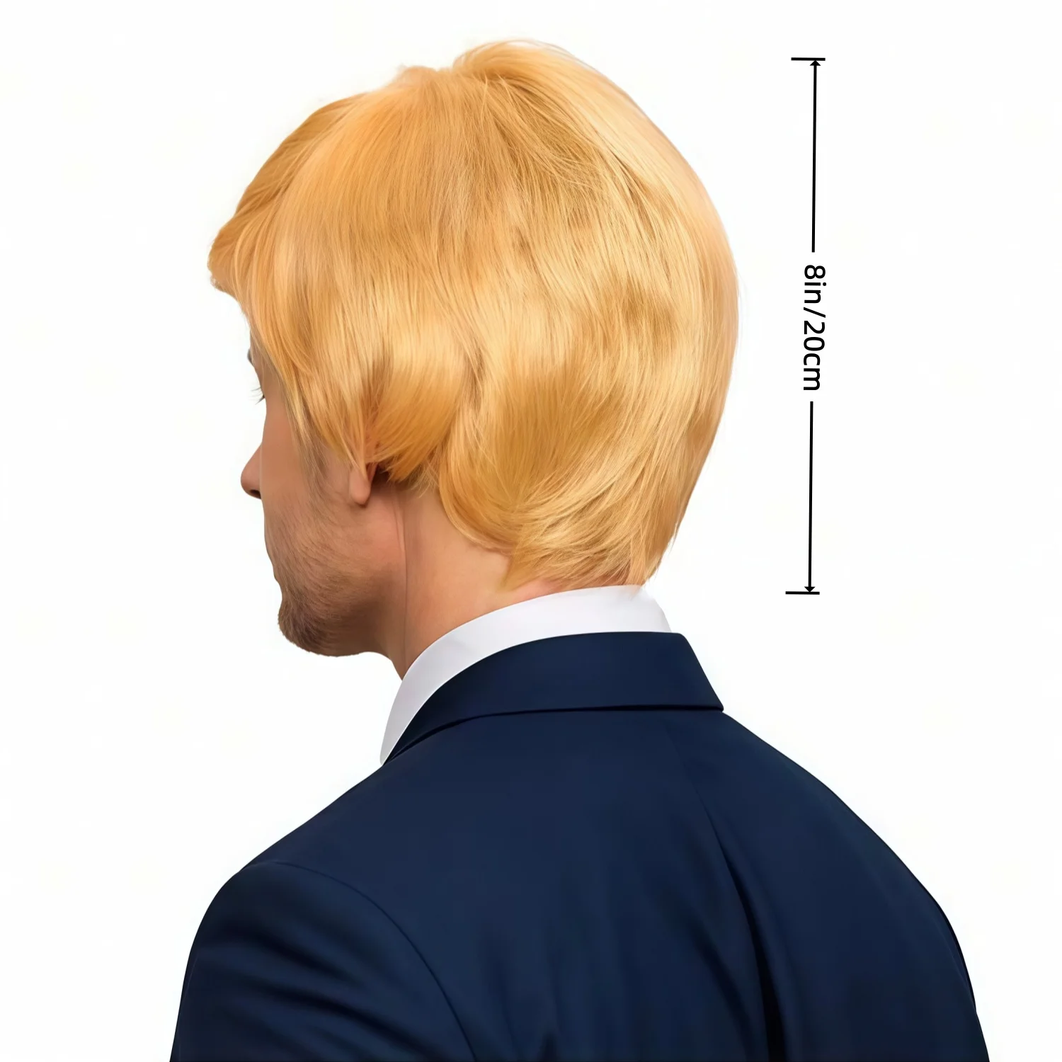 Gift George Washington Wig Blonde Gift Cosplay Golden Wig for Halloween Cosplay Party Dress Up Synthetic Wig