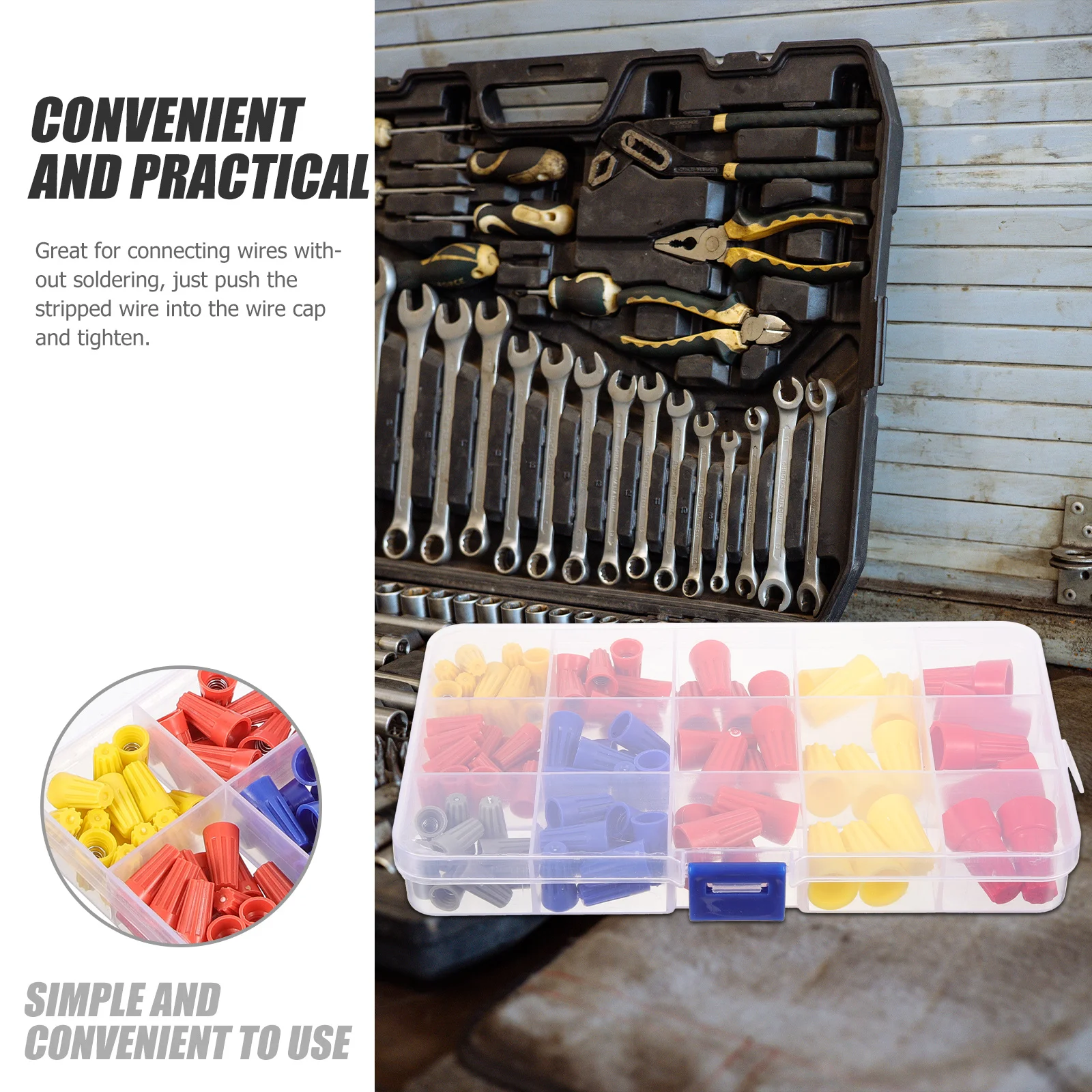 

102Pcs Threaded Electrical Wire Connectors Spring Insert Nuts Durable Wire Caps for Home Hvac Automotive Electrical Wiring