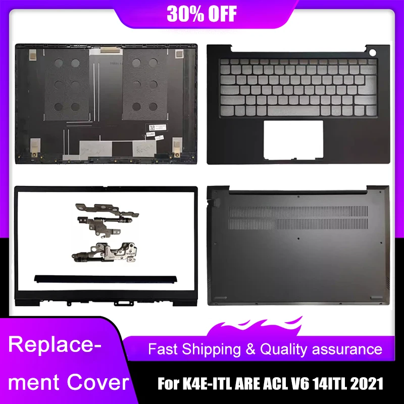 New Laptop LCD Back Top Cover For Lenovo K4E-ITL ARE ACL V6 14ITL 2021 Front Bezel Hinges Hinge Cover Palmrest Upper Bottom Case