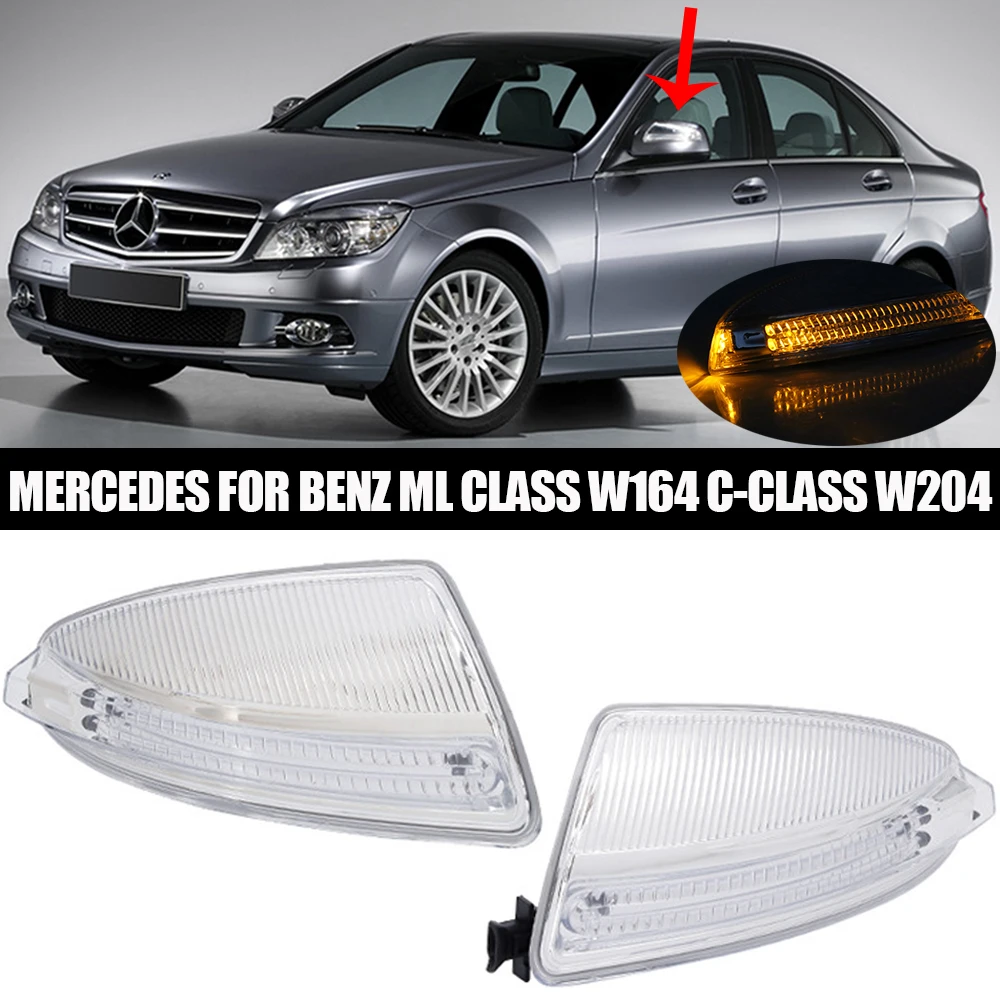 

Side RearView Mirror LED Turn Signal Light For Mercedes-Benz W204 W164 ML300 ML500 ML550 ML320 Door Wing Mirror Lamp Accessories