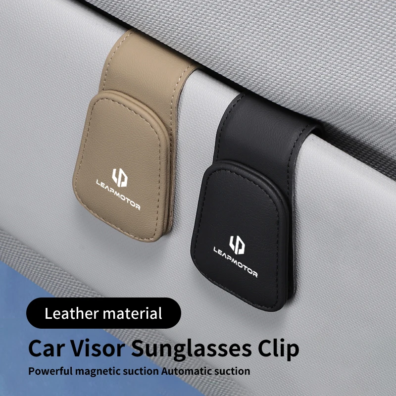 Car Visor Glasses Holder Leather Metal Sunglasses Organiser For Leapmotor T03 S01 C11 C01 C10 Leap Motor