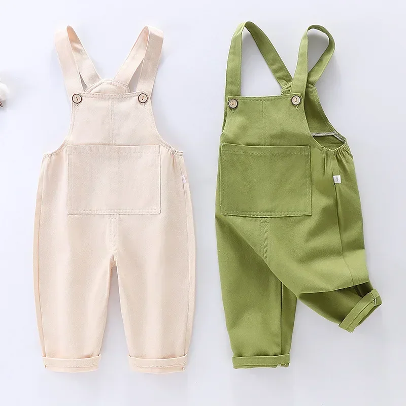 New Girls Denim Overalls Children Cowboy Suspender Pants Kids Jumpsuit Girl Jeans Trousers Spring Autumn 1-5Y Children Clothes