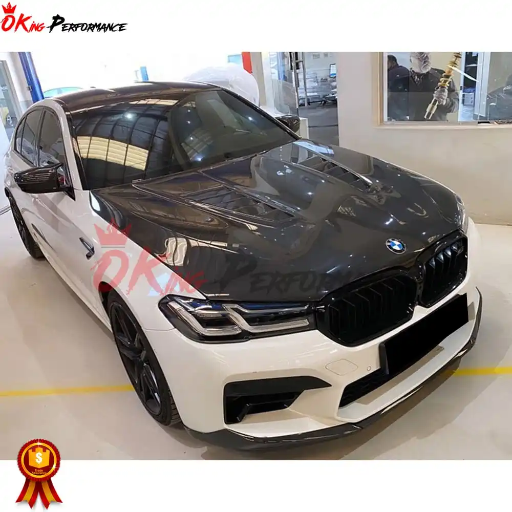 V Style Carbon Fiber Engine Bonnet For BMW G30 5 Series F90 M5 Hood